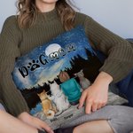 Personalisierte Genießen Sie den Sternenhimmel zusammen mit Hunden werfen Kissen Abdeckung Geburtstag Weihnachten Geschenk für Hundeliebhaber