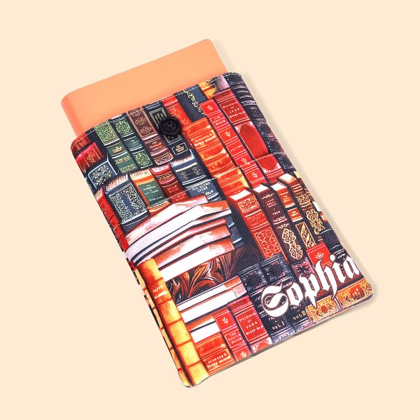 Poche de Livre avec Pochette Personnalisée avec Nom Cadeau Noël Cadeau Rentrée Scolaire pour Amoureux des Livres