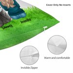 Gepersonaliseerd Sitting Under A Tree with Furry Friends Kussenhoes Verjaardag Kerstcadeau voor Hondenliefhebbers