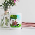 Personalized Fur Mama/Papa White and Color Inside Ceramic Mug with Name 11 oz and 15 oz Gift for Dog Lovers