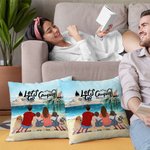 Funda de Almohada Familiar Personalizada Camping en la Playa Vamos de Camping Regalo de Navidad Regalo de San Valentín
