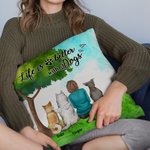 Personalized Life Is Better With Dogs Throw Pillow Cover Home Essentials Birthday Christmas Gift for Dog Lovers