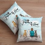 Personalised Angel Puppy Forever In My Heart Throw Pillow Cover Birthday Special Moment Gift for Dog Lovers