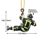 Personalisierte Acryl Feuerwehrmann Ornament doppelseitige Weihnachtsbaum Auto Home Dekoration Geburtstag Urlaub kreatives Geschenk für Feuerwehrmann