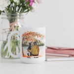 Personalised Dog Mom Dad White and Color Inside Ceramic Mug with Name 11 oz and 15 oz Birthday Memorial Gift for Dog Lovers