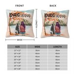 Personalizzato giocando con i miei amici pelosi sotto l'acero sfondo cuscino copertina compleanno regalo di Natale per gli amanti dei cani