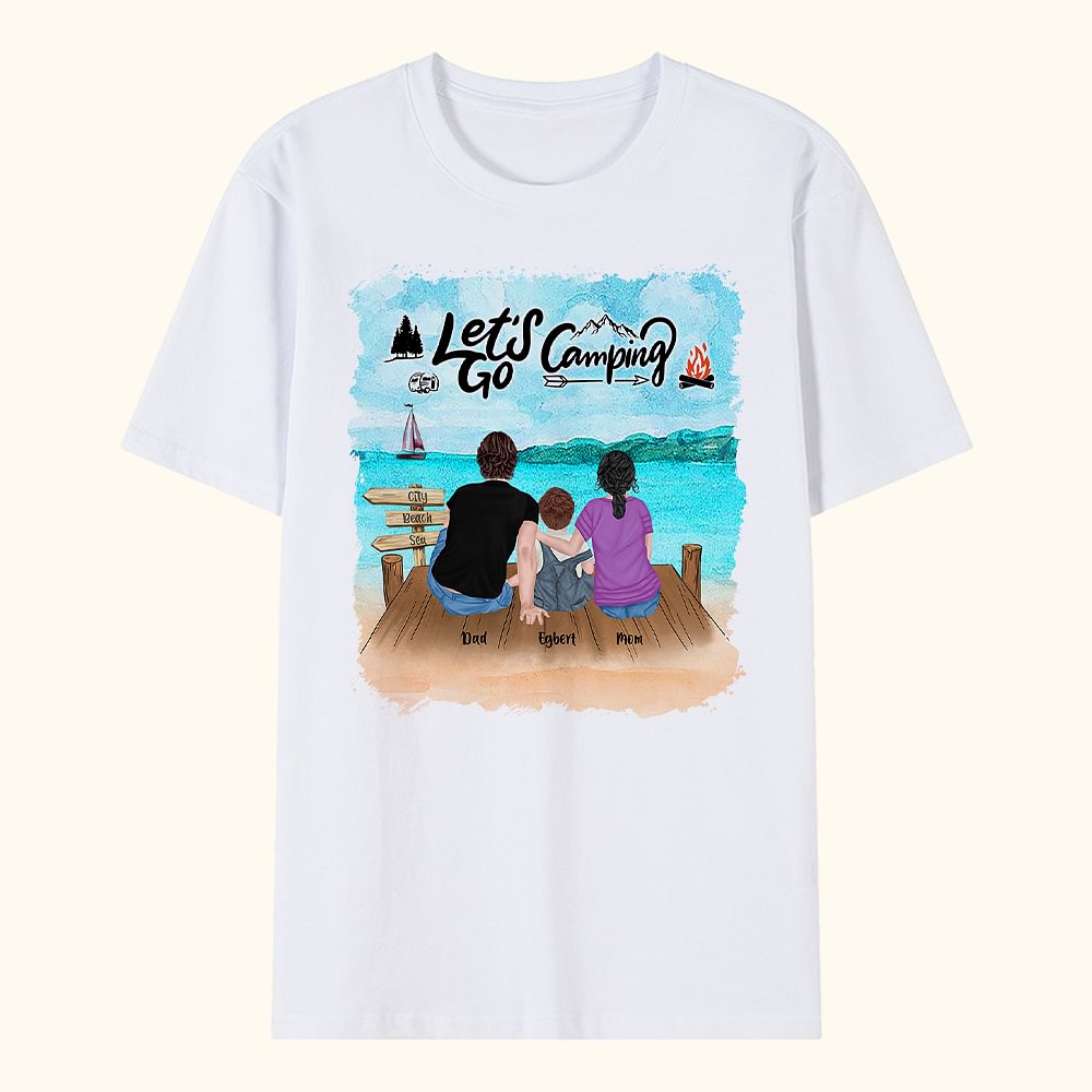 Personnalisé Let Us Go Camping Adult Kid T-shirt Christmas Gift Birthday Gift for Family