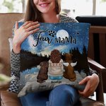 Gepersonaliseerd Geniet Samen Van De Sterrenhemel Met Bont Baby's Werpkussenhoes Verjaardag Kerstcadeau voor Hondenliefhebbers