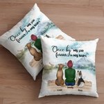 Personalisierte einmal an meiner Seite für immer in meinem Herzen Landschaft werfen Kissen Abdeckung Geburtstag Weihnachten Geschenk für Hundeliebhabe