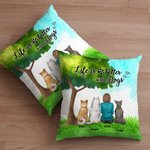 Personalized Life Is Better With Dogs Throw Pillow Cover Home Essentials Birthday Christmas Gift for Dog Lovers