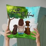 Coussin personnalisé Forever In My Heart Cadeau d'anniversaire pour les propriétaires amoureux des chiens