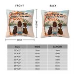 Personifierad Once By My Side Forever In My Heart Maple Leaves Throw Pillow Cover Födelsedagspresent för hundälskare