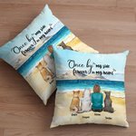 Personalized Cute Dog Forever In My Heart Throw Pillow Cover Birthday Christmas Gift for Dog Lovers