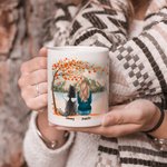 Personalised Life Is Better with a Dog/Dogs White and Colour Inside Ceramic Mug with Name 11oz 15oz Birthday Gift for Dog Lovers