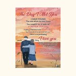 Personalisierte Der Tag, an dem ich dich traf, ich habe denjenigen gefunden, den meine Seele liebt Decke Geschenk des Ehemannes Reise Hochzeitstag