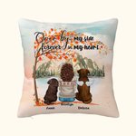 Personifierad Once By My Side Forever In My Heart Maple Leaves Throw Pillow Cover Födelsedagspresent för hundälskare