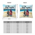 Personalized Walking On A Golden Sandy Beach with My Beloved Dog Throw Pillow Cover Home Essentials Birthday Gift for Dog Lovers