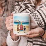 Personalised Dog Mom/Dad White and Color Inside Ceramic Mug with Name 11 oz and 15 oz Gift for Dog Lovers