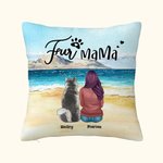 Personalized Walking On A Golden Sandy Beach with My Beloved Dog Throw Pillow Cover Home Essentials Birthday Gift for Dog Lovers