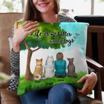 Personalized Life Is Better With Dogs Throw Pillow Cover Home Essentials Birthday Christmas Gift for Dog Lovers