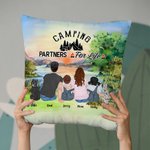 Funda Almohada Personalizada Camping Family Sunrise Camping Partners For Life Valentine's Day Gift Christmas Gift