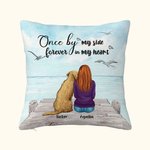 Personalised My Dog Forever In My Heart Throw Pillow Cover Birthday Christmas Gift for Dog Owners
