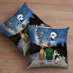 Personalisierte Ich liebe dich zum Mond und zurück Sternenhimmel werfen Kissen Abdeckung Geburtstag Weihnachten Geschenk für Hundeliebhaber