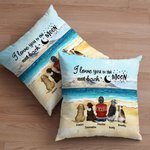 Gepersonaliseerd I Love You To The Moon And Back Kussenhoes Verjaardag Kerstcadeau voor Hondenliefhebbers