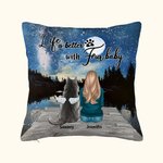 Housse de coussin personnalisée Life Is Better With Fur Baby Starry Sky Birthday Christmas Gift for Dog Lovers (La vie est plus belle avec la fourrure