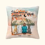 Gepersonaliseerd I Love You To The Moon And Back Kussenhoes Verjaardag Kerstcadeau voor Hondenliefhebbers