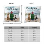 Personalisierte einmal an meiner Seite für immer in meinem Herzen Landschaft werfen Kissen Abdeckung Geburtstag Weihnachten Geschenk für Hundeliebhabe