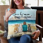 Personalized Cute Dog Forever In My Heart Throw Pillow Cover Birthday Christmas Gift for Dog Lovers