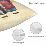 Personalized Walking On A Golden Sandy Beach with My Beloved Dog Throw Pillow Cover Home Essentials Birthday Gift for Dog Lovers