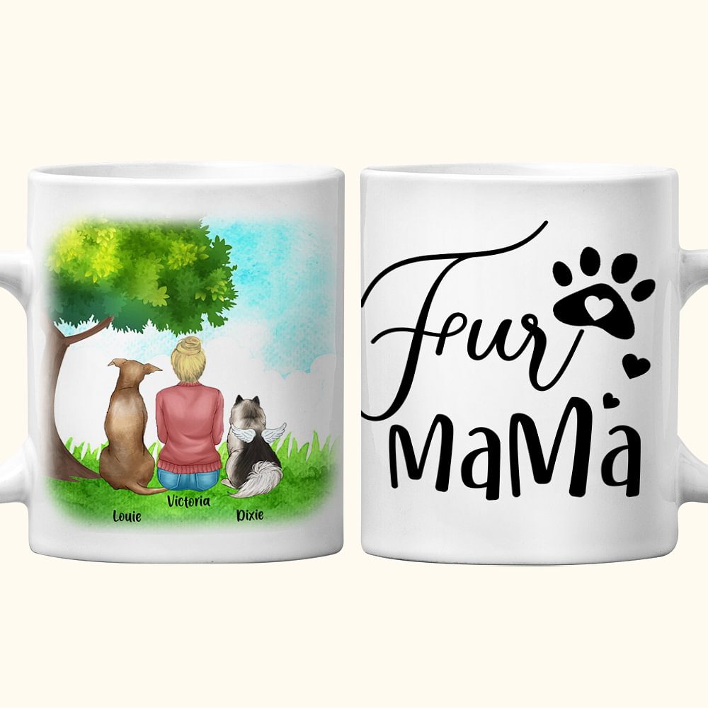 Mug en céramique blanc et couleur avec nom 11 oz et 15 oz Cadeau pour les amoureux des chiens