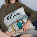 Personalised Enjoy The Natural Scenery Together with Fur Baby Throw Pillow Cover Home Decoration Birthday Gift for Dog Lovers