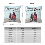 Gepersonaliseerd I Love You To The Moon And Back Kussenhoes Verjaardag Kerstcadeau voor Hondenliefhebbers