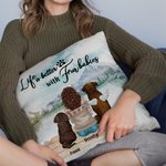 Personalised Colorful Life Is Better With Fur Baby Throw Pillow Cover Memorial Christmas Gift for Pet Owners