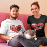 Personalisierte Best Fur Mom Ever Herz geformt Haustier T-Shirt Unisex Shirt Geburtstagsgeschenk für Hund Katzenliebhaber Besitzer