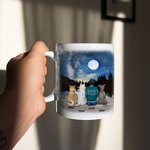 Personalised Dog Mom Dad White and Color Inside Ceramic Mug with Name 11oz 15oz Birthday Gift for Dog Lovers