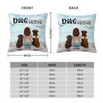 Personalized Enjoying Seaside Scenery with Furry Friends Throw Pillow Cover Birthday Gift for Dog Lovers Owner