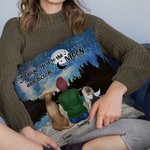 Personalisierte Ich liebe dich zum Mond und zurück Sternenhimmel werfen Kissen Abdeckung Geburtstag Weihnachten Geschenk für Hundeliebhaber