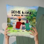 Funda de Almohada Familiar Personalizada Home Is Where We Park It Regalo de Cumpleaños Regalo de San Valentín para el Salón