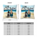 Personlig Forever In My Heart Beach Throw Pillow Cover Bursdagsgave til hundeelskere