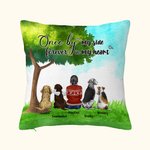 Personalized Once By My Side Forever In My Heart Throw Pillow Cover Birthday Christmas Gift for Dog Lover Owner
