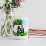 Personalised Dog Mom Dad White and Color Inside Ceramic Mug with Name 11oz and 15oz Gift for Dog Lovers