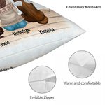 Personalised Colorful Life Is Better With Fur Baby Throw Pillow Cover Memorial Christmas Gift for Pet Owners