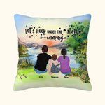 Funda Almohada Familiar Personalizada Sunrise Let's Sleep Under The Stars Camping Birthday Gift Valentine's Day Gift for Living Room