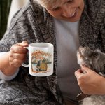 Personalised Dog Mom Dad White and Color Inside Ceramic Mug with Name 11 oz and 15 oz Birthday Memorial Gift for Dog Lovers