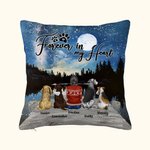 Personalized Forever In My Heart Throw Under Starry Sky Pillow Cover Birthday Christmas Gift for Dog Lovers