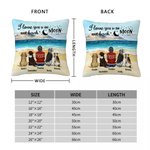 Gepersonaliseerd I Love You To The Moon And Back Kussenhoes Verjaardag Kerstcadeau voor Hondenliefhebbers